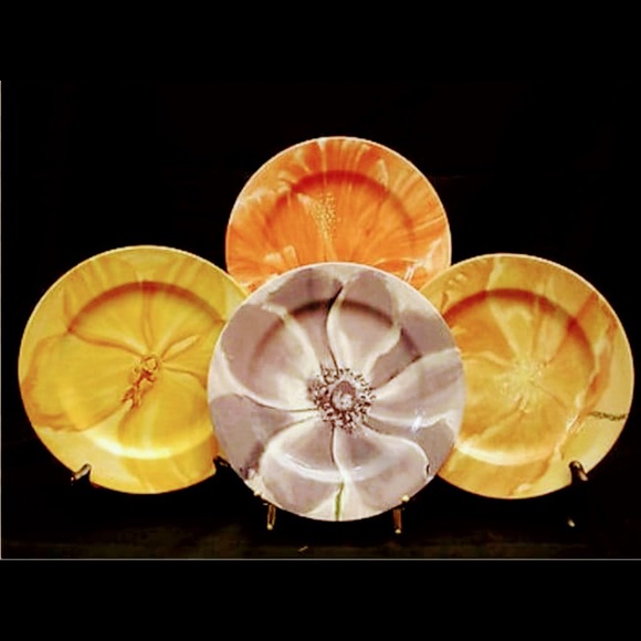 Pier 1 Other - BEAUTIFUL WATER COLOR BLOOMS SALAD PLATES